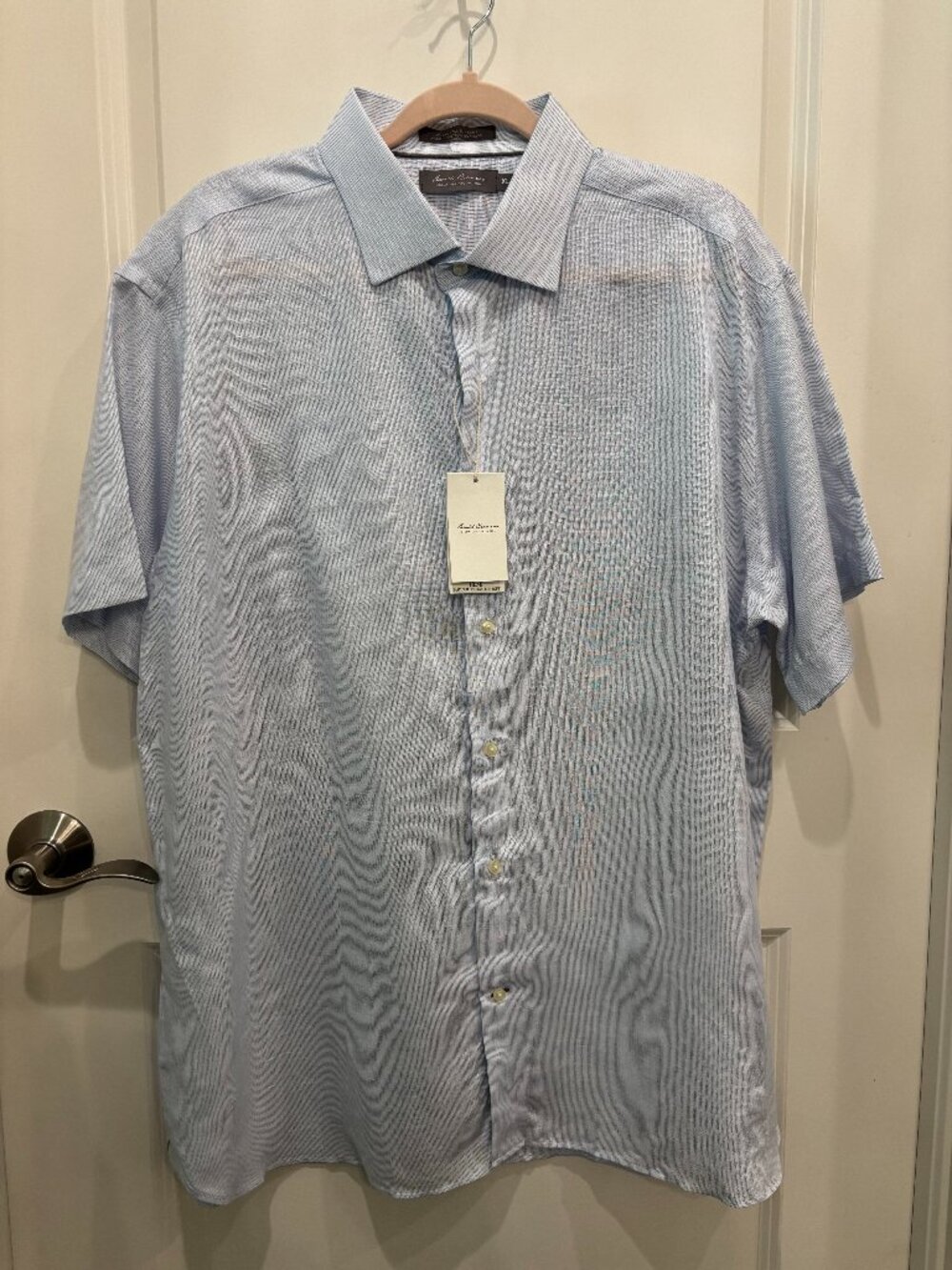 Daniel Cremieux Light Blue Short-Sleeve Button-Down Shirt